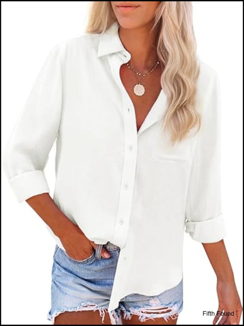 Women's Cotton Linen Button Down Shirt Long Sleeve Casual Work Blouse with - Picture 1 of 7